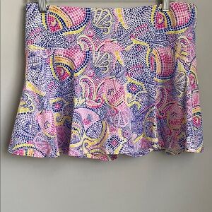 Ibkul Multicolor Tennis Pickleball Skort Size Large